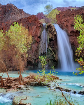Mooney Falls, Havasupai Indian Reservation, Grand Canyon, Arizona	
