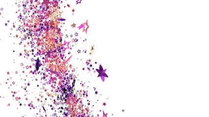 Festive background with pink and purple glitter stars. Perfect for celebrations and events.
