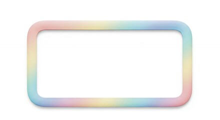 Fototapeta premium Colorful Rainbow Gradient Rectangular Frame