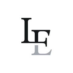 LE or EL logo design vector icon symbol