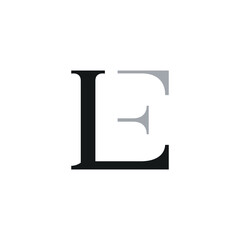 LE or EL logo design vector icon symbol