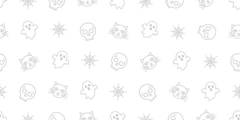 ハロウィンアイコンのシームレスパターン・背景素材
Seamless Pattern of Halloween Icons Background Design