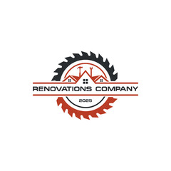 House renovation and remodeling logo.