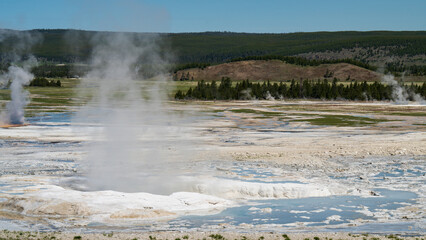 Fields of Hot Springs Yellowstone