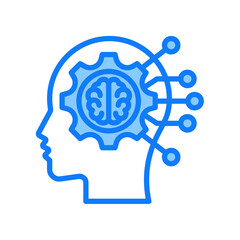 Critical Thinking blue icon 