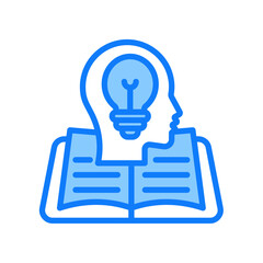 Knowledge blue icon 