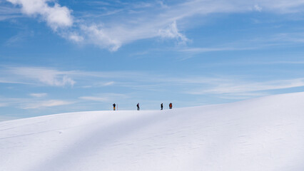 Snow Trek in the Alps