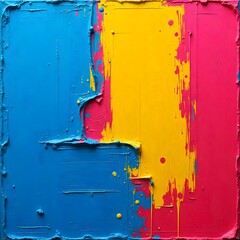 Abstract colorful paint texture in vibrant layers high resolution background