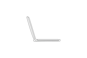 Fototapeta premium Laptop icon vector illustration drawng and Continuous one line art of isolated outline vector design 