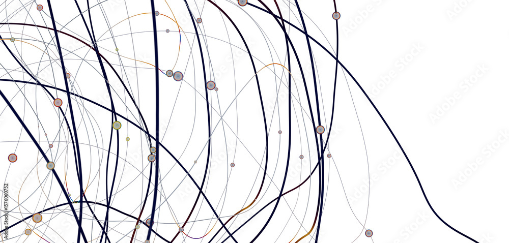 Poster sphere network structure - abstract design connection design