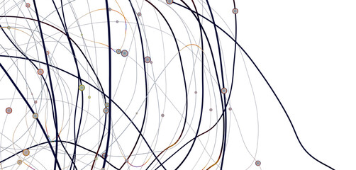 sphere network structure - abstract design connection design