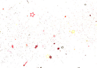 Stars - Holiday golden decoration, glitter frame isolated -