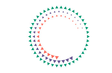 Colorful Abstract Circular Spiral with Gradient Triangles – Modern Geometric Design for Backgrounds, Branding, and Infographics