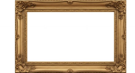 Ornate Gold Picture Frame with Detailed Carvings and Elegant Design
