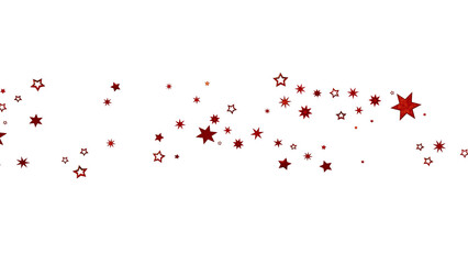 Red Stars Scattered on White