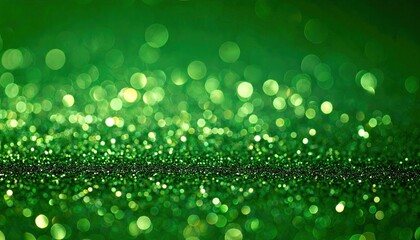 Green glitter bokeh background