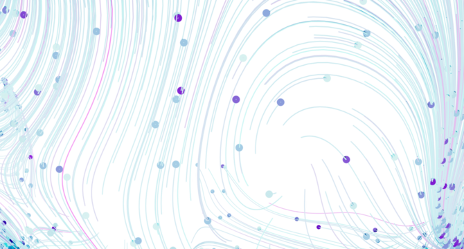 Abstract background with swirling light blue lines and pastel dots. Perfect for modern designs.