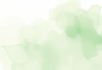 Subtle green and white watercolor wash, ethereal texture,  dreamy,  vibrant