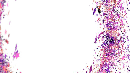 Sparkling star confetti border. Perfect for party invitations, cards, and festive designs.