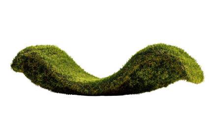 Organic moss shape on a white isolate background, ideal for nature-themed designs or eco-friendly projects.