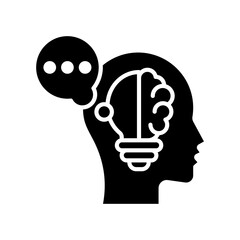 Thinking glyph icon