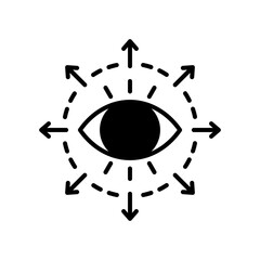Perspective glyph icon