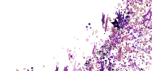 Festive background with purple and pink glitter stars. Perfect for invitations, cards, and more!