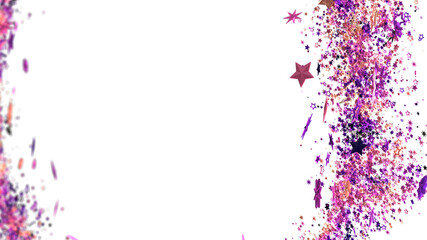 Fototapeta premium Festive background with purple and pink star confetti. Perfect for celebrations and events.