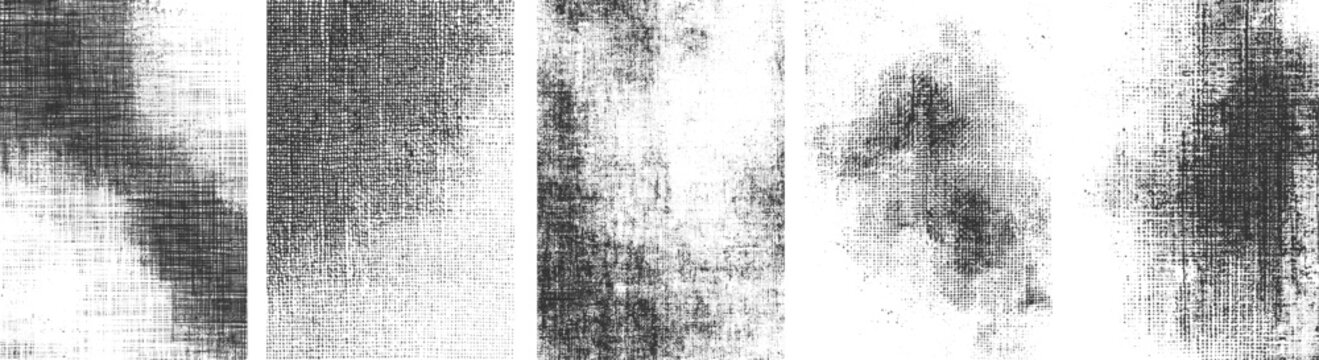 Set of Black and white grunge. Distress overlay texture. Overlay textures set stamp grunge effect. transparent background background,