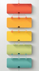 Colorful Infographic Poster with Soft Colored Boxes for Flowcharts