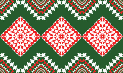 christmas seamless pattern, Seamless fabric pattern, triangles and rhombus lined up in rows to form a beautiful overlapping triangle shape, abstract geometric background