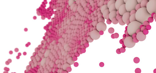 Pink spheres, abstract background, texture, design element, 3D rendering, vibrant, colorful, smooth, glossy