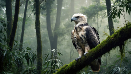 Philippine eagle in the jungle