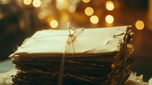 Ancient letters bound in twine