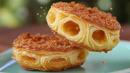 Pastries with cinnamon sugar on a plate