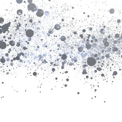 High-resolution image of abstract silver particles floating on white background. Perfect for website banners and design projects.