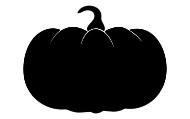 Cute Halloween Pumpkin – Black and White Vector Line Art