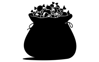 Halloween Candy – Black and White Vector Illustration
