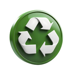 Obraz premium Green Recycle Symbol Icon for Environmental Conservation