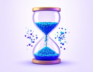 3D futuristic hour glass