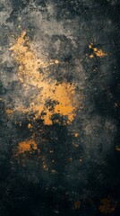 Dark Wall with Gold Texture Abstract Background