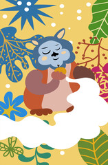 cartoon hand drawing illustration poster design