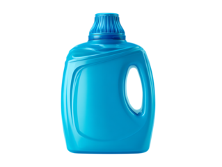 Blue detergent bottle with flip top cap png on white background 