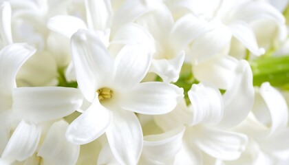 Naklejka premium Close-up of white hyacinth blossoms