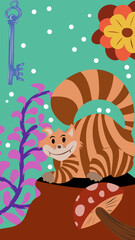 cat hand drawing illustration poster design