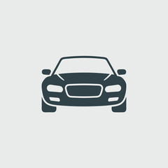 Obraz premium A minimalistic car icon perfect for logos, app icons, websites, and carrelated designs. Ideal for automotive industry businesses.