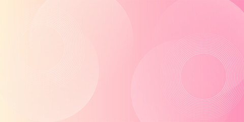 Minimalist banner background, pastel colorful, pink and yellow gradations. Circle effect style geometric, abstract background Eps10.