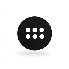 Fototapeta premium Circular button icon with small circles.