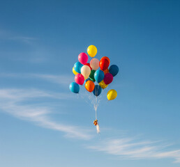 colorful balloons in sky