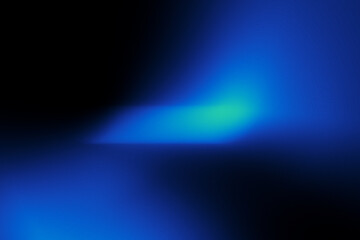 Blue and green neon light in a smooth gradient blend over a black background. Minimalist,...